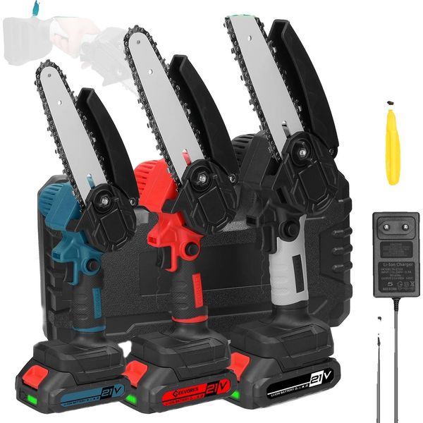 Mini Motosega Elettrica, Design A Batteria, Prestazioni Di Taglio Efficienti, Nessuna Spia Luminosa-image