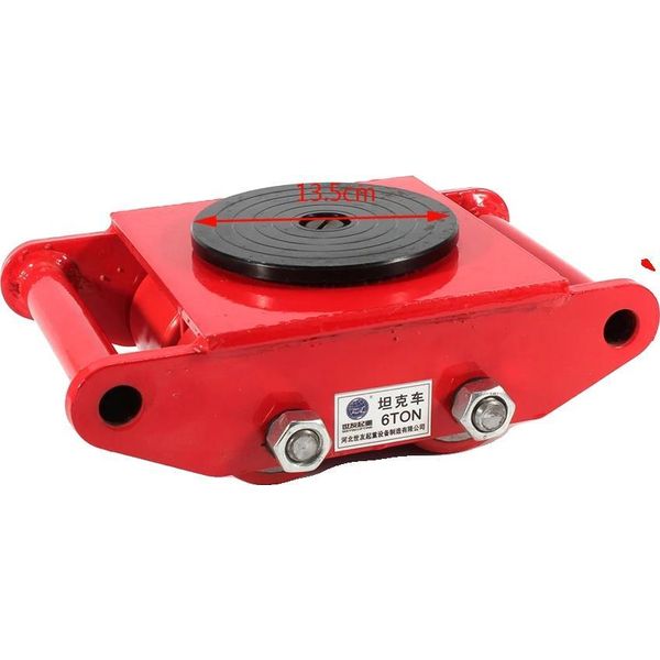 Skateboard Per Macchine Pesanti, Capacità Di Carico 6T, Rotelle A 360 Gradi, Rosso-image