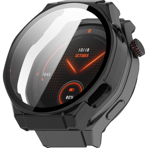 Inf Custodia Protettiva Per Honor Watch 5 Ultra, Pc + Vetro Temperato Nero-image