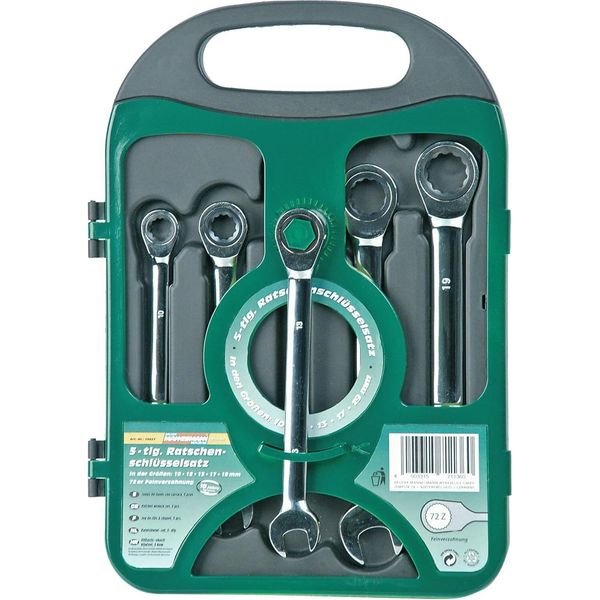 Set Di Chiavi A Cricchetto, 5 Pezzi - Mannesmann - M19827-image