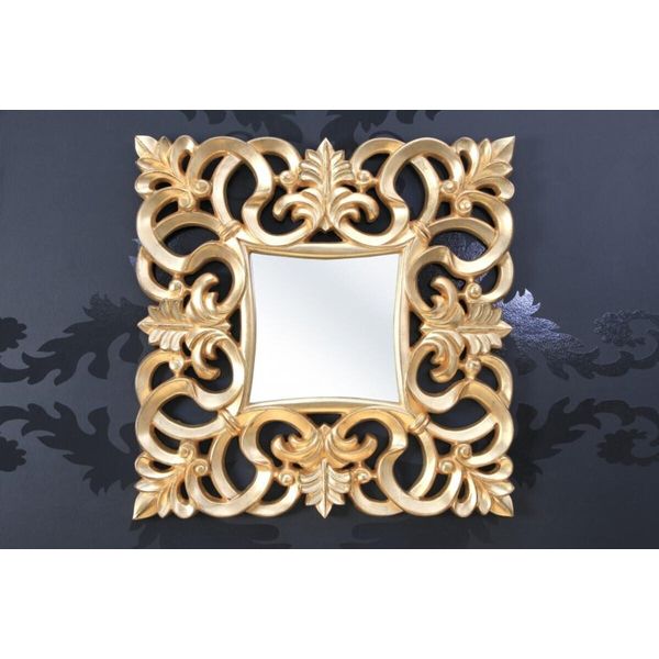 Splendido Specchio Da Parete Barocco 76 X 76 Cm Oro - Specchio Dorato Quadrato Specchio Da Parete Barocco Oro Antico, Altezza 76 Cm, Larghezza 76 Cm, Nobile E Splendido-image