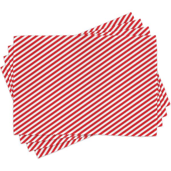 Tovagliette Abakuhaus Zuckerstange, Linee Rosse Diagonali Festa Di Natale Festosa All'insegna Del Tema "Disposizione Geometrica"", 30 X 45 Cm, Bianco Rosso"-image