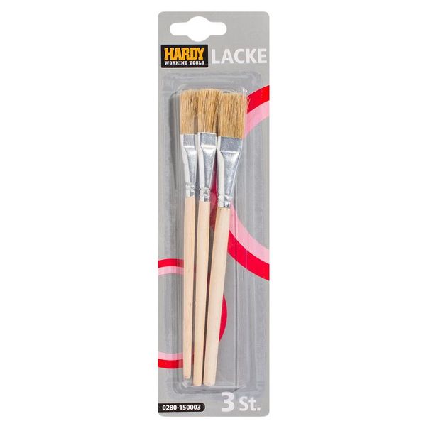 Set Di Pennelli Per Olio Hardex 3 Pz. Piatti-image