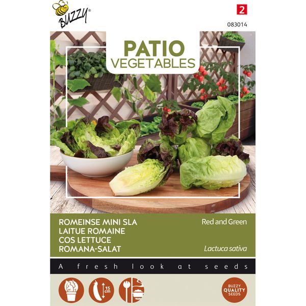 Buzzy Patio Veggies Lattuga Romana Semi Rossi E Verdi - Circa 0,2 Gr | Buzzy_083014-image