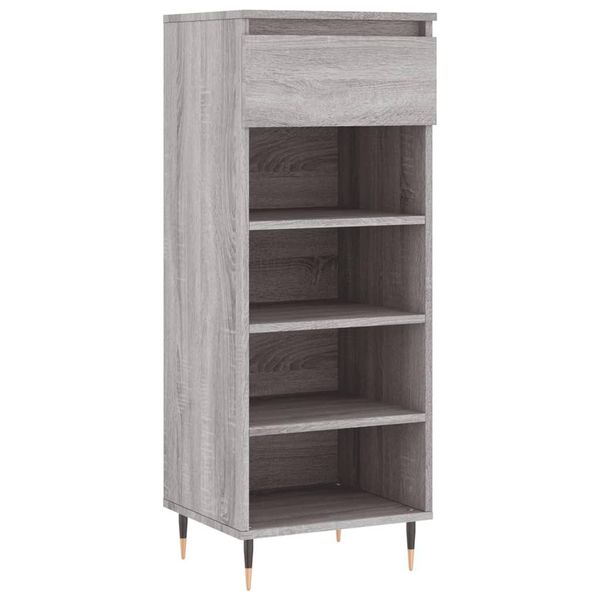 Vidaxl Scarpiera Grigia Sonoma 40X36X105 Cm Materiale A Base Di Legno-image