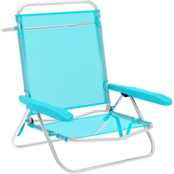 Sedia Pieghevole Marbueno 5 Posizioni In Alluminio Acquamarina Da Spiaggia E Piscina 63X76X78 Cm 10309-image