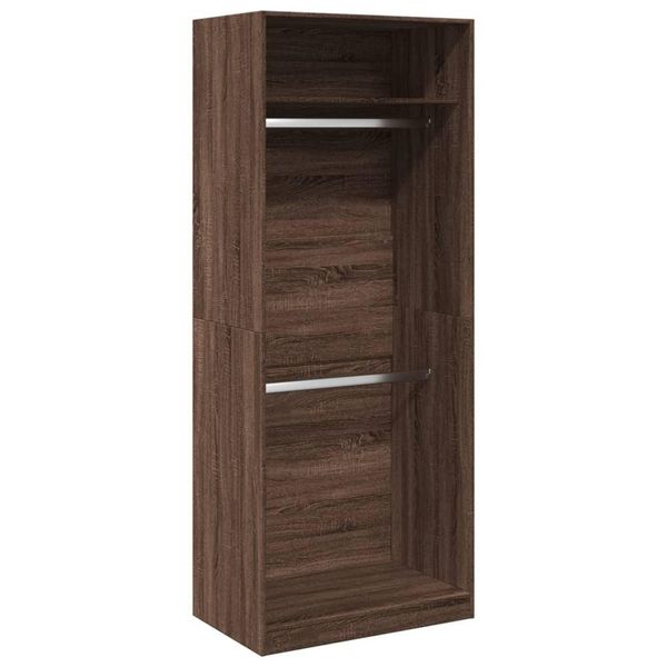Syfax™ Armadio Rovere Marrone 80X50X200 Cm In Legno Multistrato-image