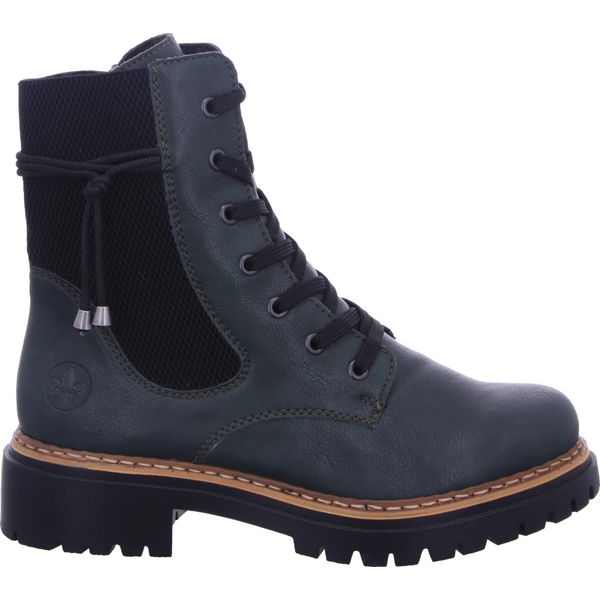 Rieker Scarpe Da Donna Stivali Stringati Verde Tempo Libero, Numero Di Scarpe: 36 Eu-image