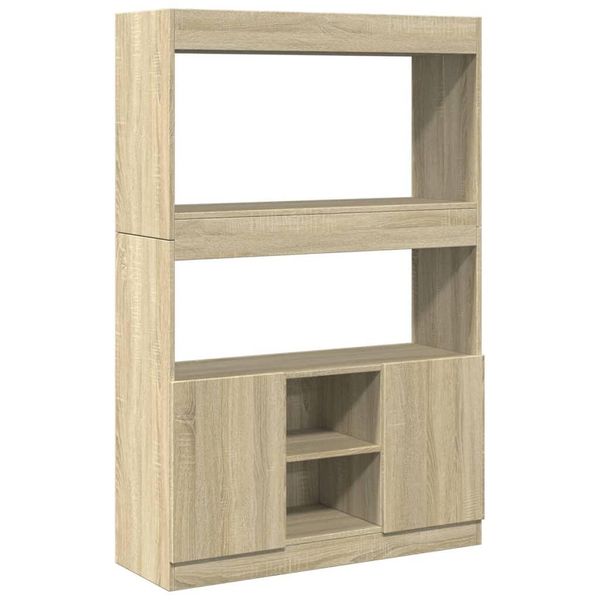 Vidaxl Credenza Rovere Sonoma 92X33X140 Cm Materiale A Base Di Legno-image
