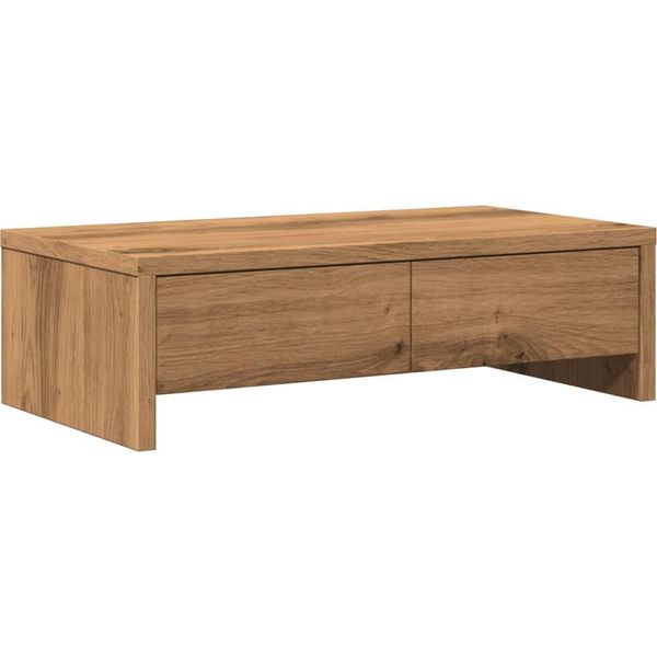 Vidaxl Supporto Per Monitor Con Cassetti In Rovere Artisan 50X27X15 Cm-image