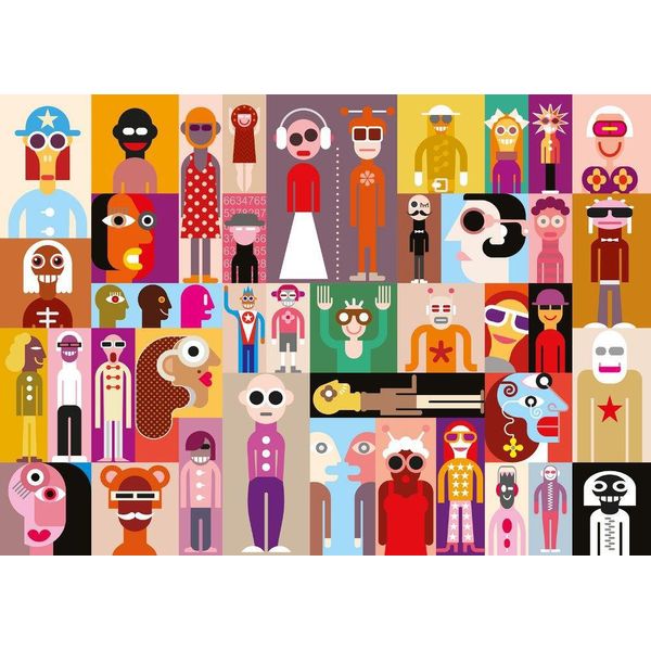 Yazz Puzzle People - Gioco Di Posa Colorato Da 1000 Pezzi-image