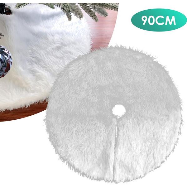 Coperta Per Albero Jayseuw Coperta Per Albero Di Natale Ø 90 Cm, Bianco Bianco - Coperta Per Albero Di Natale Coperta Per Albero Di Natale, Albero Di Natale-image