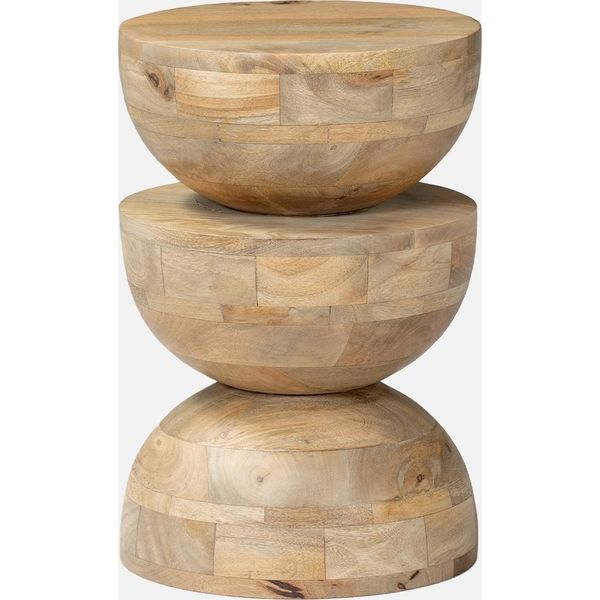Tavolino In Legno Di Mango Naturale Ø30 | Sweeek-image