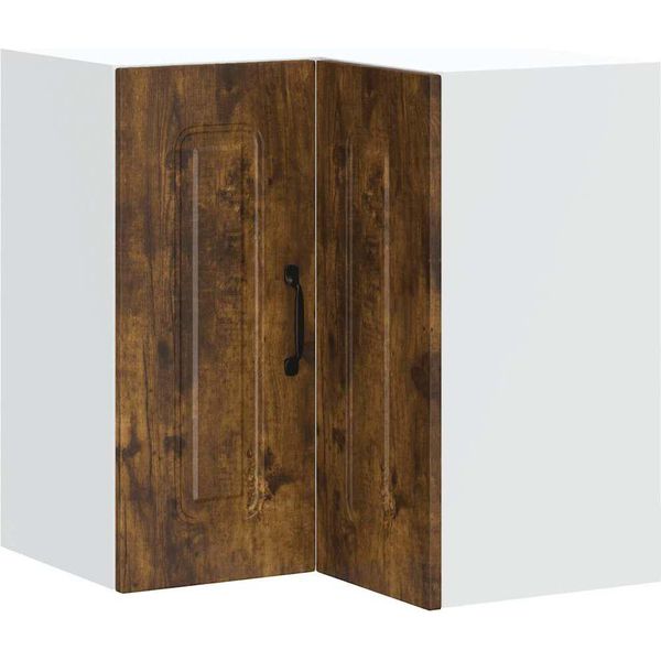 Vidaxl Parete Attrezzata Ad Angolo Per Cucina Kalmar In Legno Rovere Fumé-image