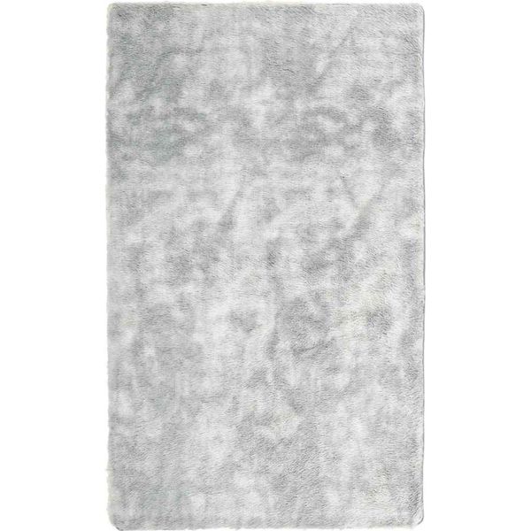 Vidaxl Tappeto Shaggy A Pelo Alto Navarra Grigio Argento 60X100 Cm Poliestere-image