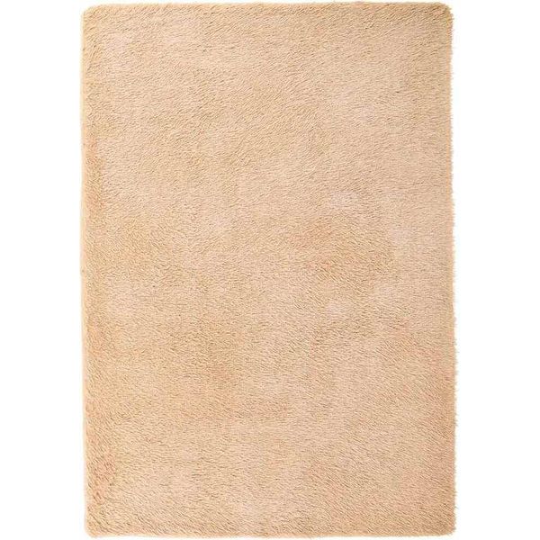 Vidaxl Tappeto Shaggy A Pelo Alto Navarra Beige 120X170 Cm Poliestere-image