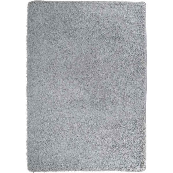 Vidaxl Tappeto Shaggy A Pelo Alto Navarra Grigio Chiaro 160X230 Cm Poliestere-image