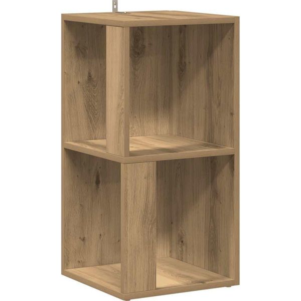 Vidaxl Scaffale Angolare In Rovere Artisan 33X33X67 Cm Materiale A Base Di Legno-image