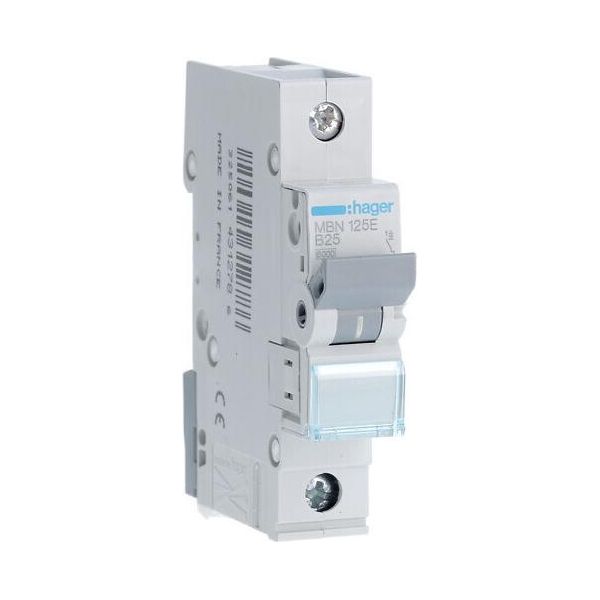 Interruttore Miniaturizzato, 6Ka, Caratteristica B, Unipolare, 25A-image
