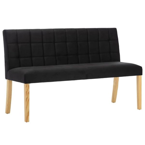 Vidaxl Panca 140 Cm In Velluto Nero-image