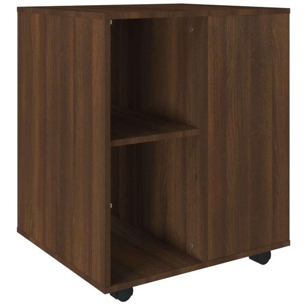 Vidaxl Armadio Rotante In Rovere Marrone 60X53X72 Cm Materiale A Base Di Legno-image