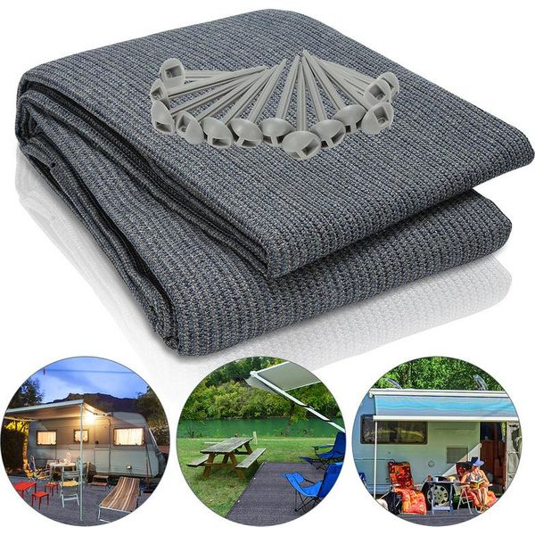 Jiubiaz Tenda Tappeto Campeggio Attrezzature Impermeabile Campeggio Tappeto Tenda Pavimento Tenda All'aperto Tarpaulin Picnic Coperta Tenda Pad Caravan 400X600Cm-image