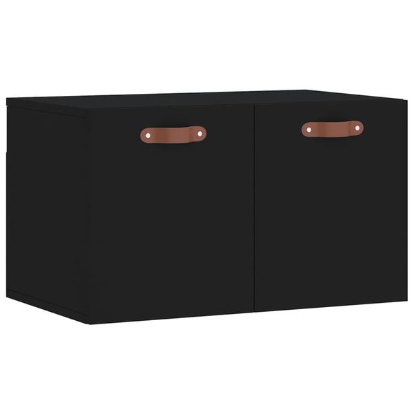 Vidaxl Armadio A Muro Nero 60X36,5X35 Cm Materiale A Base Di Legno-image