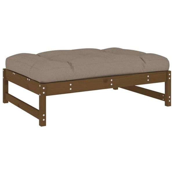 Sgabello Da Giardino Marrone Miele 120X80 Cm In Legno Massiccio Di Pino-image