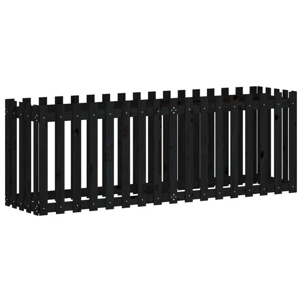 Vidaxl Letto Rialzato A Doghe Design Nero 200X50X70 Cm In Legno Di Pino Massiccio-image