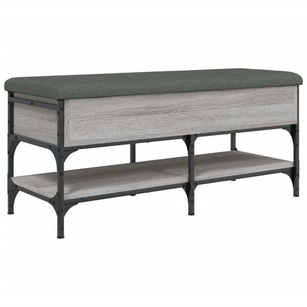 Panca Per Scarpe Grigio Sonoma 102X42X45 Cm Materiale A Base Di Legno-image