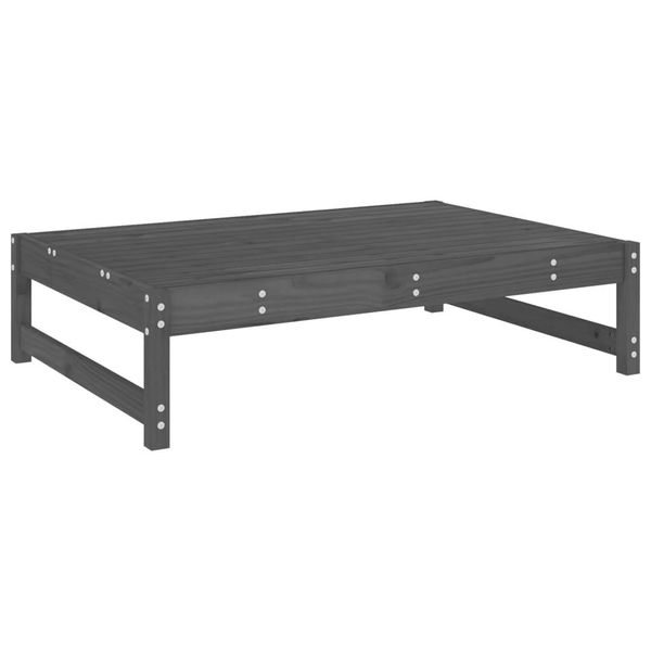 Sgabello Da Giardino Grigio 120X80 Cm In Legno Di Pino Massiccio-image