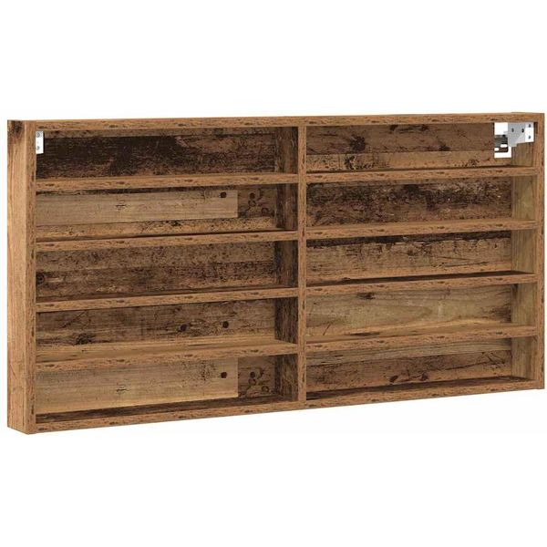 Vidaxl Vetrina Con Ripiano Legno Di Recupero 100 X 8,5 X 50 Cm Materiale A Base Di Legno-image