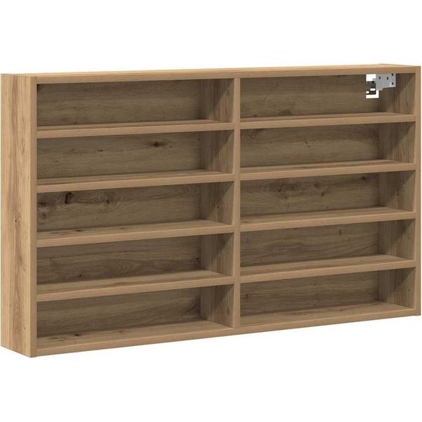 Vidaxl Vetrina Con Ripiano Rovere Artigianale 100 X 15 X 58 Cm Materiale A Base Di Legno-image