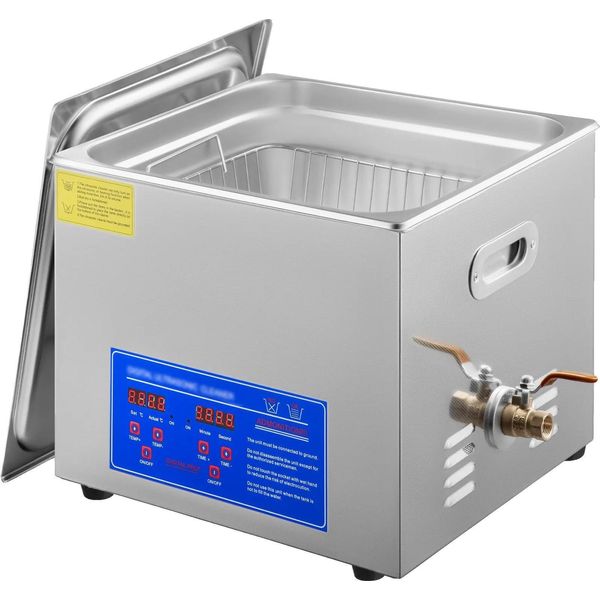 Pulitore A Ultrasuoni, Capacità Serbatoio 13,5-15 L, Potenza Di Riscaldamento 400 W, Potenza Ultrasuoni 360 W, Tensione 110 V, Frequenza 40 Khz-image