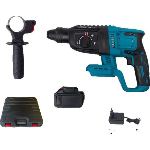 Trapano Elettrico A Percussione, Motore Brushless, Modalità Versatili, 1 Set Di Batterie, Eu-image