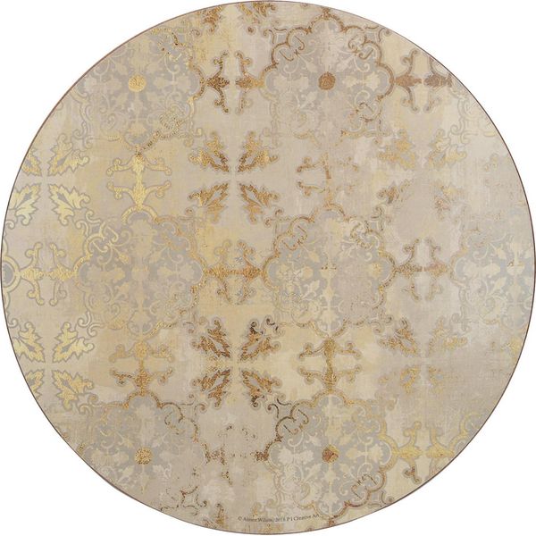 Creative Tops Set Di 4 Tovagliette Con Supporto In Sughero De Sughero, Stampa Oro, 29 Cm, Oro E Grigio-image