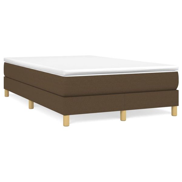 Vidaxl Struttura Letto A Molle Insacchettate Marrone Scuro 120X200 Cm Tessuto-image