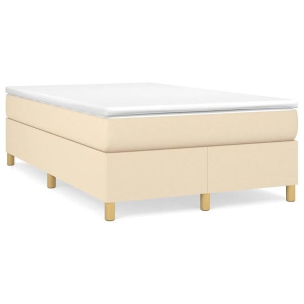 Vidaxl Struttura Letto A Molle Insacchettate Crema 120X200 Cm Tessuto-image