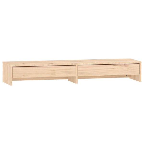 Vidaxl Supporto Per Monitor 100X27X15 Cm In Legno Di Pino Massiccio-image