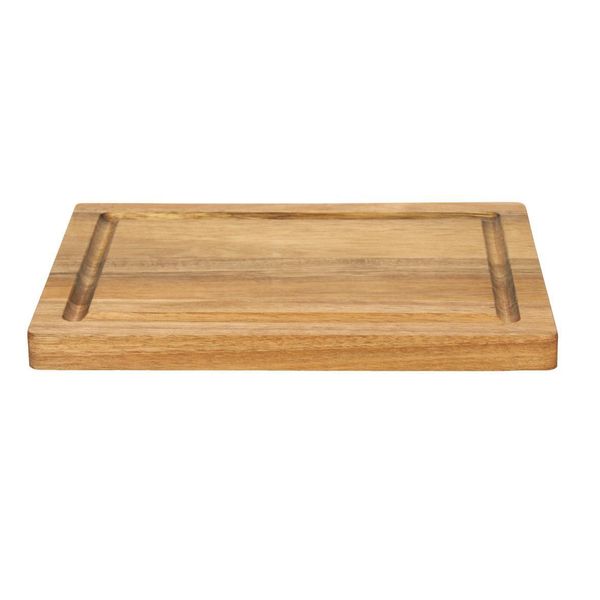 Tagliere "Acacia"" - Tagliere In Legno Di Acacia - Tagliere Trattato Con Olio Di Soia Con Scanalatura Per Il Succo - Marrone"-image