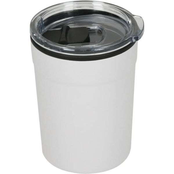 Tazza Da Caffè "Espresso"" - Thermo Mug Togo In Acciaio Inox Con Coperchio A Clip E Vetrino Di Chiusura - 150 Ml Per Caffè Ed Espresso - Bianco"-image