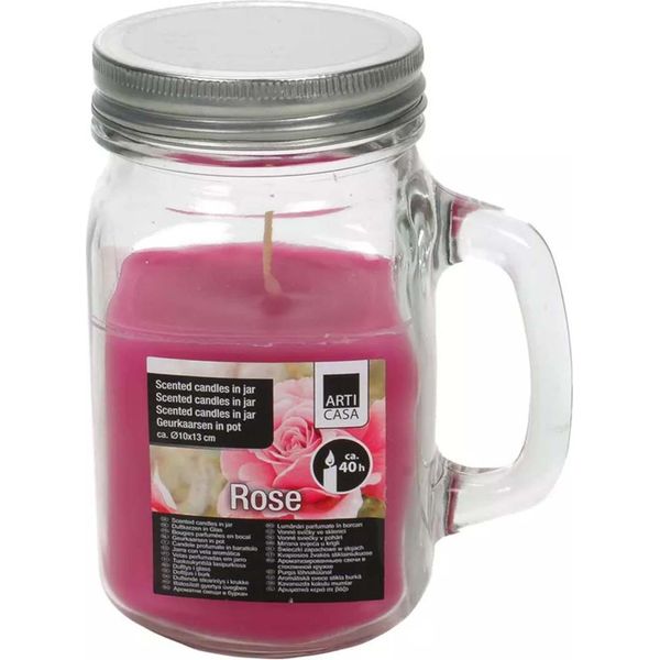 Arti Casa - Candela Profumata In Barattolo (Rose)-image