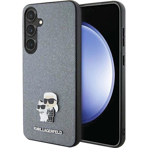 Karl Lagerfeld Klhcs24Spsakcmpg S24 S921Hardcase Szary/Grey Saffiano Karl & Choupette Metal Pin-image