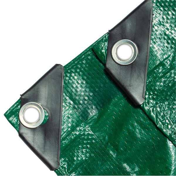 Telone 3X5M 150 G/M² Verde - Telone Multiuso E Telone Da Giardino - Telone Impermeabile Con Occhielli, Telone Da Costruzione E Telone Da Tenda Per Campeggio E Giardino-image