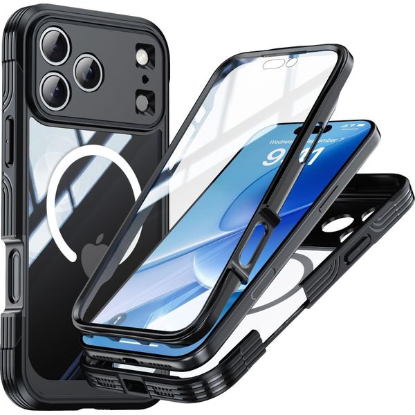 Inf Custodia Per Iphone 17 Pro In Vetro 9H, Antiurto, Magnetica, Nera-image
