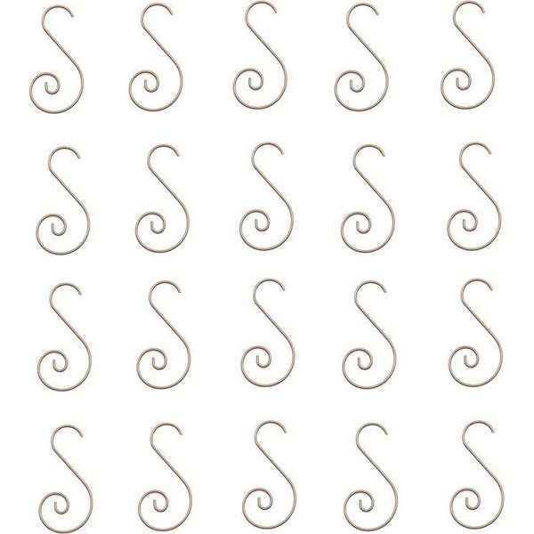 Inf Ganci A S Per Decorazioni, 20 Pezzi, In Filo Metallico Per Feste E Natale Oro Rosa-image