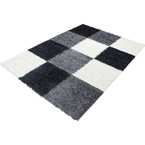 Life Shaggy Blocco Tappeto Pelo Lungo Rettangolo 160X230Cm Nero-image