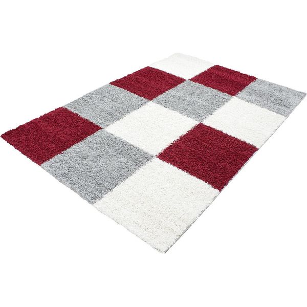 Life Shaggy Blocco Tappeto Pelo Lungo Rettangolo 160X230Cm Rosso-image