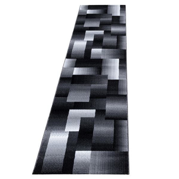 Tappeto Miami A Pelo Corto 80X300Cm Nero 6560-image