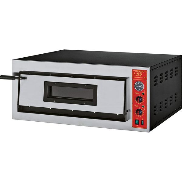 Forno Per Pizza Ggf Con Una Camera Per 4 Pizze Da 360 Mm Ciascuna, Argilla Refrattaria Solida, 5 Kw, 1010 X 850 X 420 Mm (Lxpxa)-image